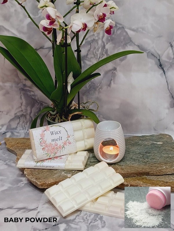 24home.gr Wax Melts Κερί Σόγιας 100gr Με Άρωμα Baby Powder 24102 - 24home.gr - 24102